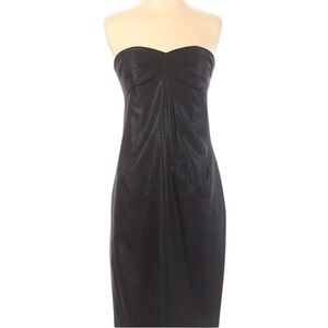 Robert Rodriguez Black Sheath Wool Shimmer Pockets Cocktail Party Dress Size 6